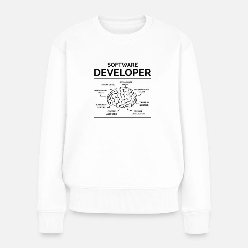 Software Entwickler - Frauen Premium Bio Pullover - Weiß