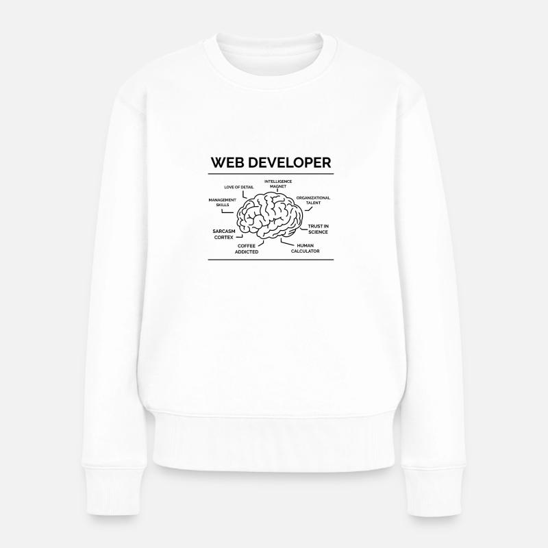 Web Entwickler Programmierer - Frauen Premium Bio Pullover - Weiß