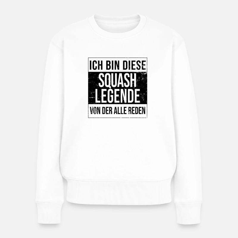 Squash-Spieler Geburtstag geboren Legende - Frauen Premium Bio Pullover - Weiß