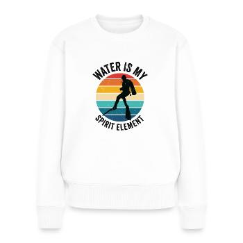 Snorkeling Water Sports Spirit Element - Women's Premium Organic Jumper - white - Front - Julia (174cm)