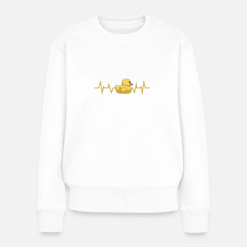 Bain battement de cœur de canard - Pull Premium bio Femme - blanc