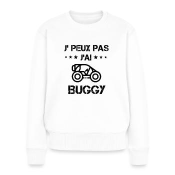 j'peux pas j'ai buggy cadeau quad - Pull Premium bio Femme - blanc - Devant - Julia (174cm)