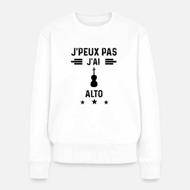 j'peux pas j'ai alto altiste - Pull Premium bio Femme - blanc