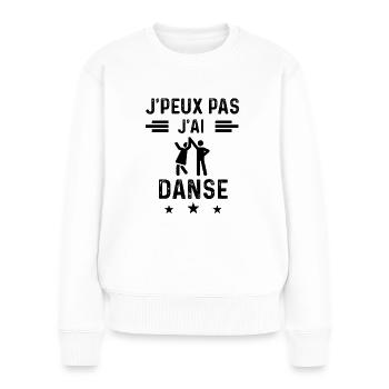 j'peux pas j'ai danse couple danseur - Pull Premium bio Femme - blanc - Devant - Julia (174cm)