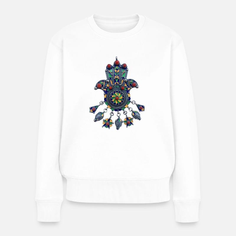 BIJOU KABYLE MAIS DE FATMAAMAZIGH - Pull Premium bio Femme - blanc