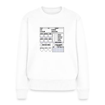 LARP RPG Character Fill Out Role-playing Game Design for - Women's Premium Organic Jumper - white - Front - Julia (174cm)