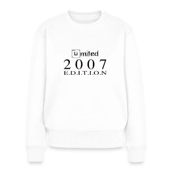 Limited Edition 2007 - Frauen Premium Bio Pullover - Weiß - Vorne - Julia (174cm)