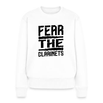 Fear The Clarinets 6 - Frauen Premium Bio Pullover - Weiß - Vorne - Julia (174cm)