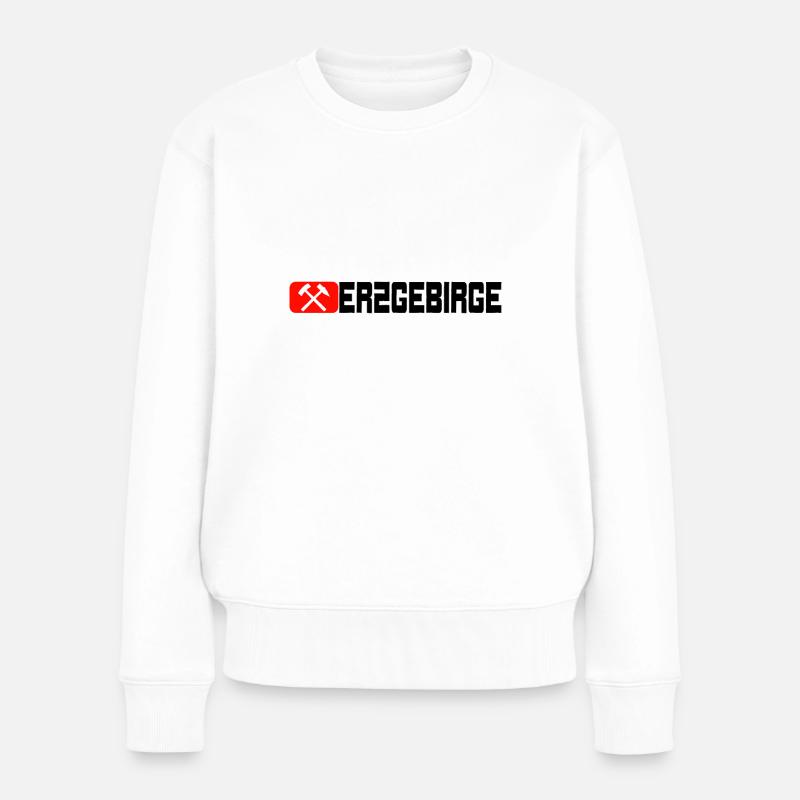 Erzgebirge Bergbau - Frauen Premium Bio Pullover - Weiß