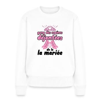 Gang des copines déjantées de la mariée 2 evjf - Pull Premium bio Femme - blanc - Devant - Julia (174cm)