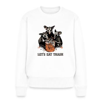 L’opossum laisse manger des déchets - Pull Premium bio Femme - blanc - Devant - Julia (174cm)
