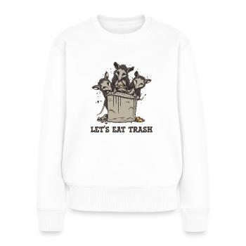 L’opossum laisse manger des déchets - Pull Premium bio Femme - blanc - Devant - Julia (174cm)