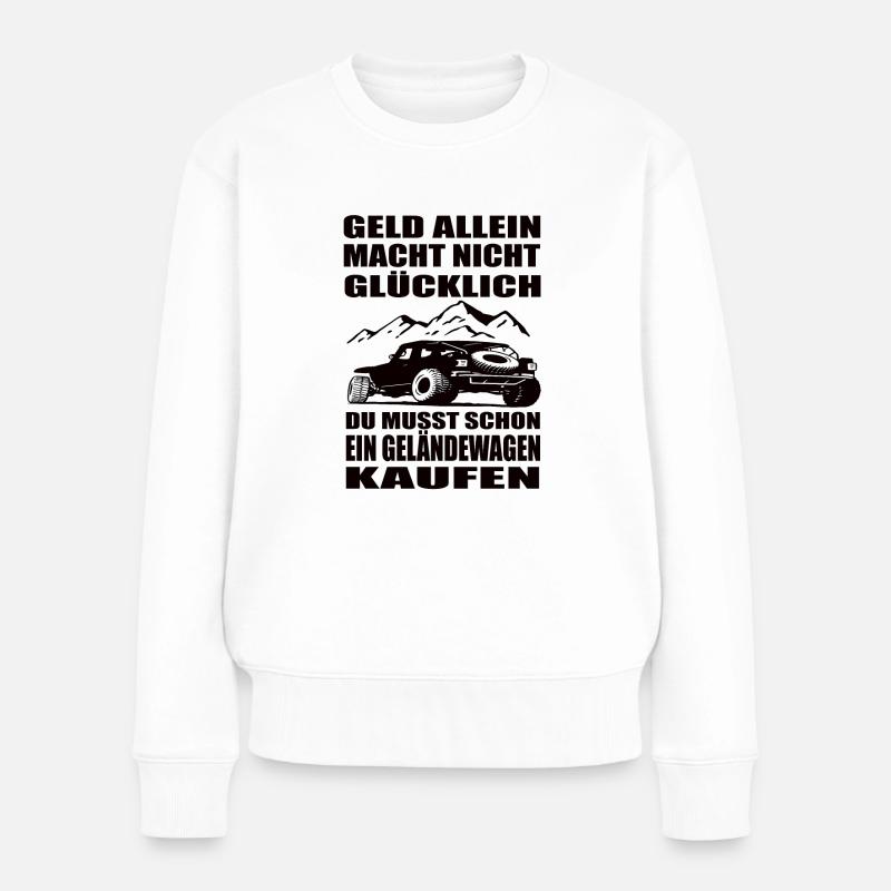Geländewagen - Frauen Premium Bio Pullover - Weiß