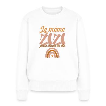 Cadeau EVJF Future Mariée Humour Zizi Bride Fille - Pull Premium bio Femme - blanc - Devant - Julia (174cm)