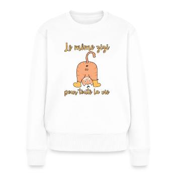 idée Cadeau EVJF Future Mariée Humour Zizi Bride - Pull Premium bio Femme - blanc - Devant - Julia (174cm)