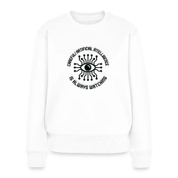Künstliche Intelligenz Programmierung - Frauen Premium Bio Pullover - Weiß - Vorne - Julia (174cm)