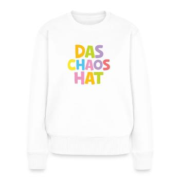 Beste Erzieherin der Welt Abschiedgeschenk Kita - Frauen Premium Bio Pullover - Weiß - Vorne - Julia (174cm)