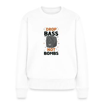 DJ Techno Musik Disc Jockey House Party EDM Trance - Frauen Premium Bio Pullover - Weiß - Vorne - Julia (174cm)