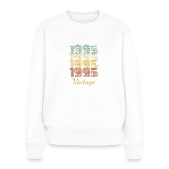 Vintage Birthday Gift Born In 1995 Slogan - Women's Premium Organic Jumper - white - Front - Julia (174cm)