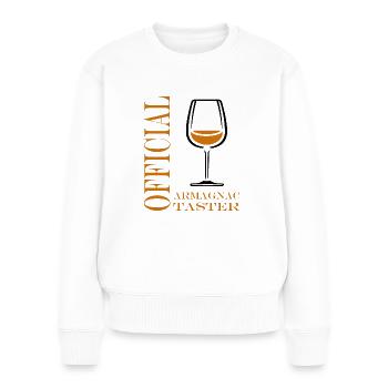Offizieller Armagnac-Verkoster - Frauen Premium Bio Pullover - Weiß - Vorne - Julia (174cm)