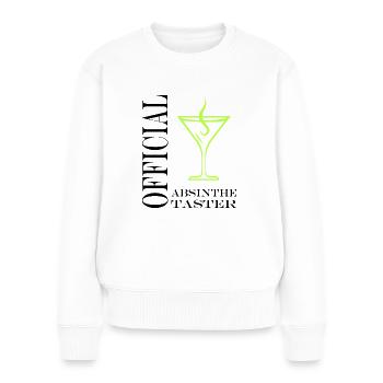 Offizielle Absinth-Verkostung - Frauen Premium Bio Pullover - Weiß - Vorne - Julia (174cm)