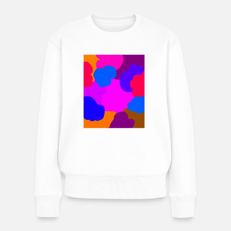 Wolken - Frauen Premium Bio Pullover - Weiß