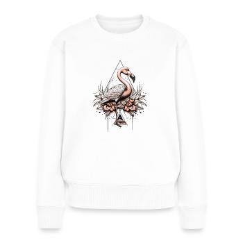 Flamingo - Frauen Premium Bio Pullover - Weiß - Vorne - Julia (174cm)