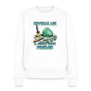 Cristal Des surprises brillantes à offrir - Pull Premium bio Femme - blanc - Devant - Julia (174cm)