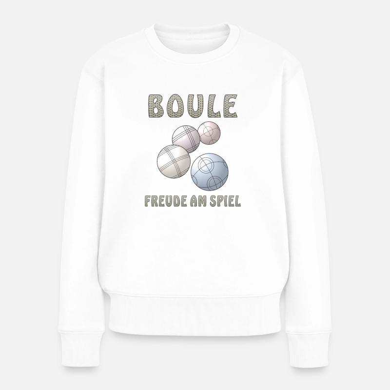 BOULE FREUDE AM SPIEL - Frauen Premium Bio Pullover - Weiß