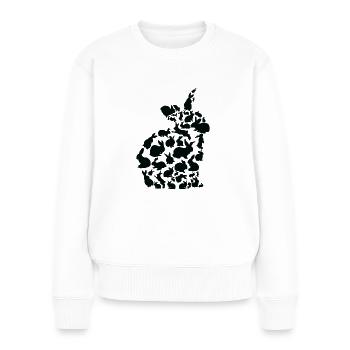 Kaninchen Haustier Tier Kaninchen Kaninchen Hase - Frauen Premium Bio Pullover - Weiß - Vorne - Julia (174cm)