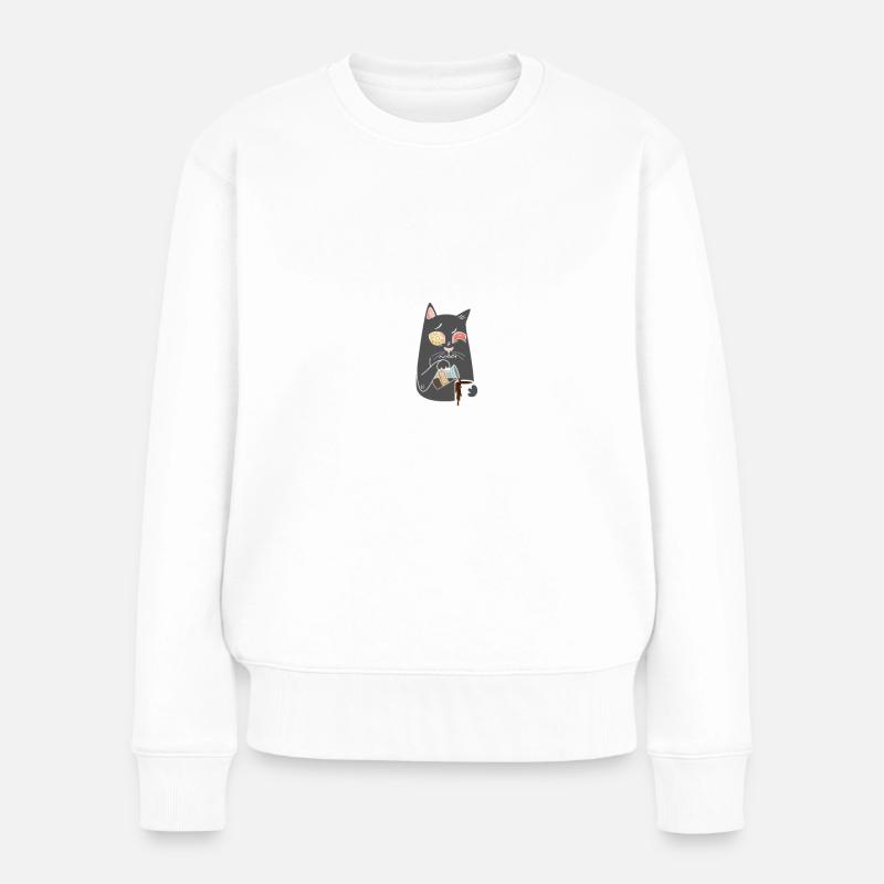 Ich Trinke Viel Kaffee - Frauen Premium Bio Pullover - Weiß