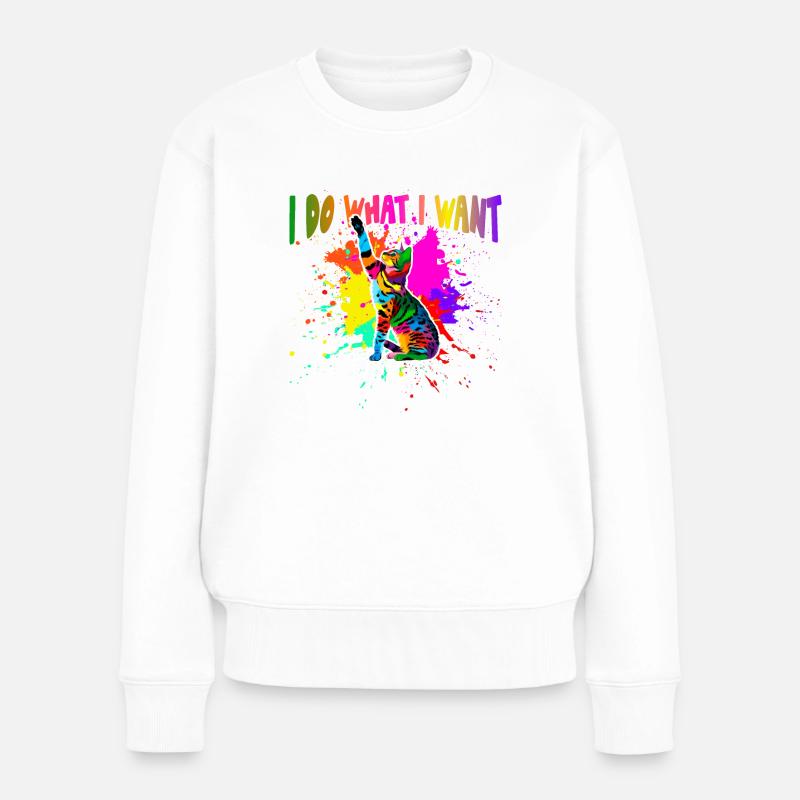 Ich Tue, Was Ich Will - Frauen Premium Bio Pullover - Weiß