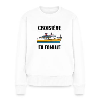 Croisière en famille - Pull Premium bio Femme - blanc - Devant - Julia (174cm)