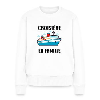 Croisière en famille - Pull Premium bio Femme - blanc - Devant - Julia (174cm)