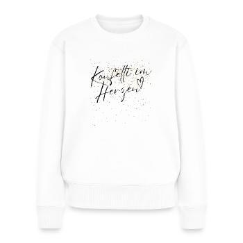 Konfetti im Herzen Fasching Konfetti Kostüm Damen - Frauen Premium Bio Pullover - Weiß - Vorne - Julia (174cm)