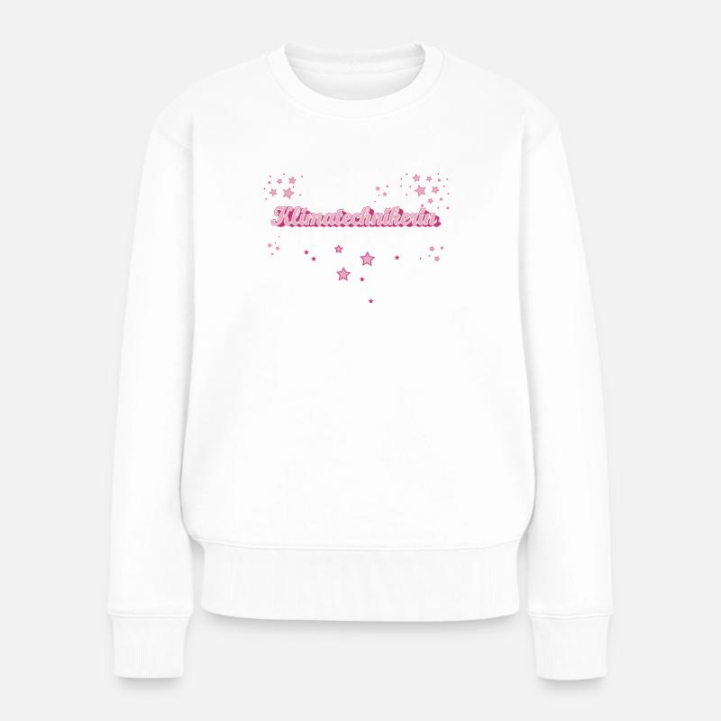 Kältetechniker Abschluss-Geschenk Klimatechnikerin - Frauen Premium Bio Pullover - Weiß