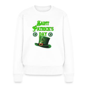 St. Patrick's Tag - Frauen Premium Bio Pullover - Weiß - Vorne - Julia (174cm)