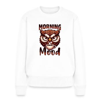 Mürrische Eule Mit Kaffee - Pull Premium bio Femme - blanc - Devant - Julia (174cm)