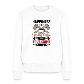 True Crime - Frauen Premium Bio Pullover - Weiß - Vorne - Julia (174cm)