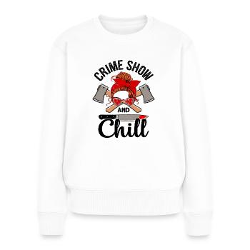 True Crime - Frauen Premium Bio Pullover - Weiß - Vorne - Julia (174cm)