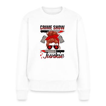 True Crime - Frauen Premium Bio Pullover - Weiß - Vorne - Julia (174cm)