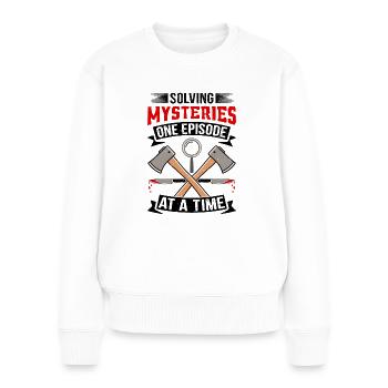 True Crime - Women's Premium Organic Jumper - white - Front - Julia (174cm)