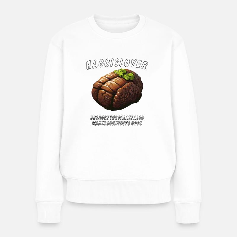 HAGGISLOVER - Frauen Premium Bio Pullover - Weiß