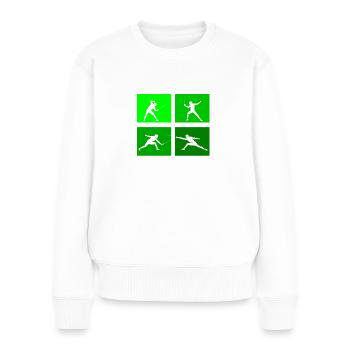 Fechten Game Gamer Fechterin Spiel Fechten Fechter - Frauen Premium Bio Pullover - Weiß - Vorne - Julia (174cm)