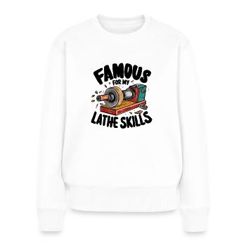 Lathe Wood Turning Lathe - Women's Premium Organic Jumper - white - Front - Julia (174cm)