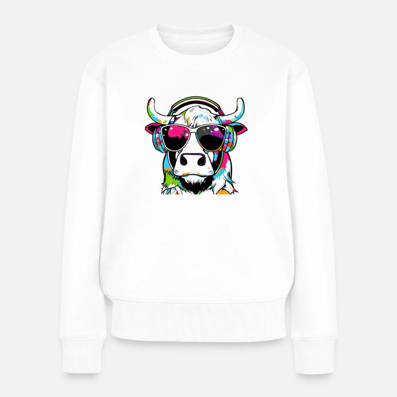 VACHE - Pull Premium bio Femme - blanc