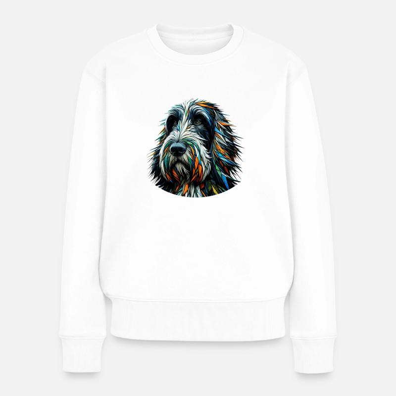 Polygon Art Italienisch Spinone Italiano - Frauen Premium Bio Pullover - Weiß