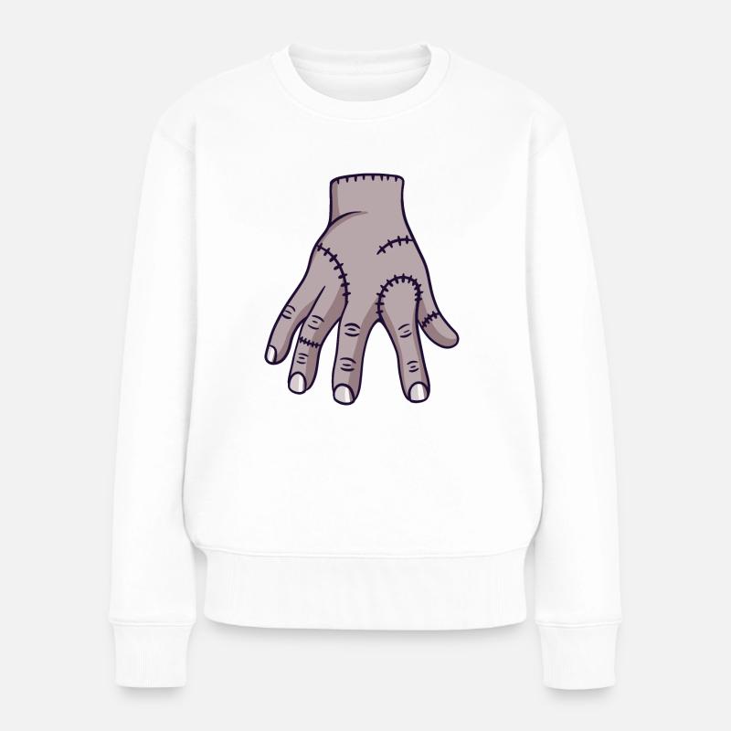 Zombie Hand - Women's Premium Organic Jumper - white