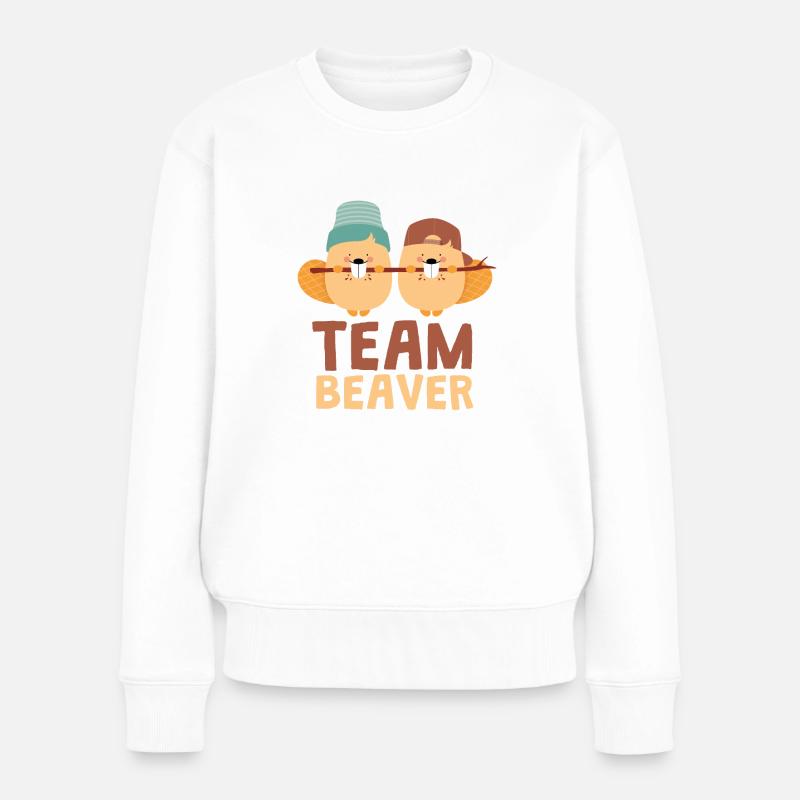 Team Biber - Frauen Premium Bio Pullover - Weiß