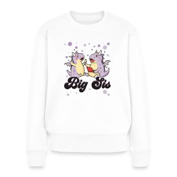 Big Sis - Women's Premium Organic Jumper - white - Front - Julia (174cm)